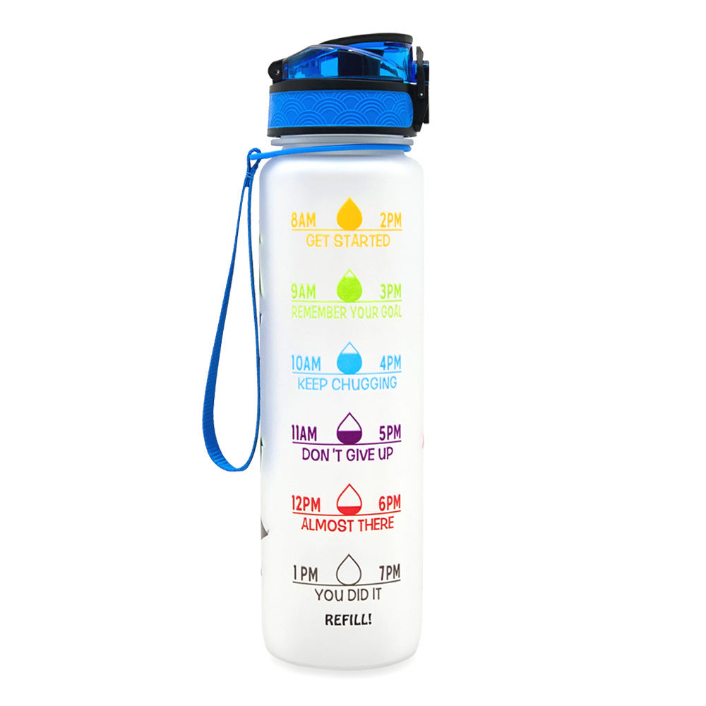 1L Tritan Water Bottle With Time Marker