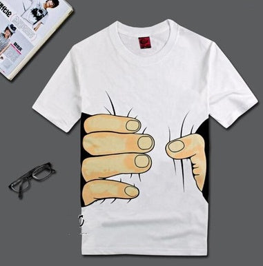 Summer Men's  T-Shirt Men's Cotton 3D Big Hand