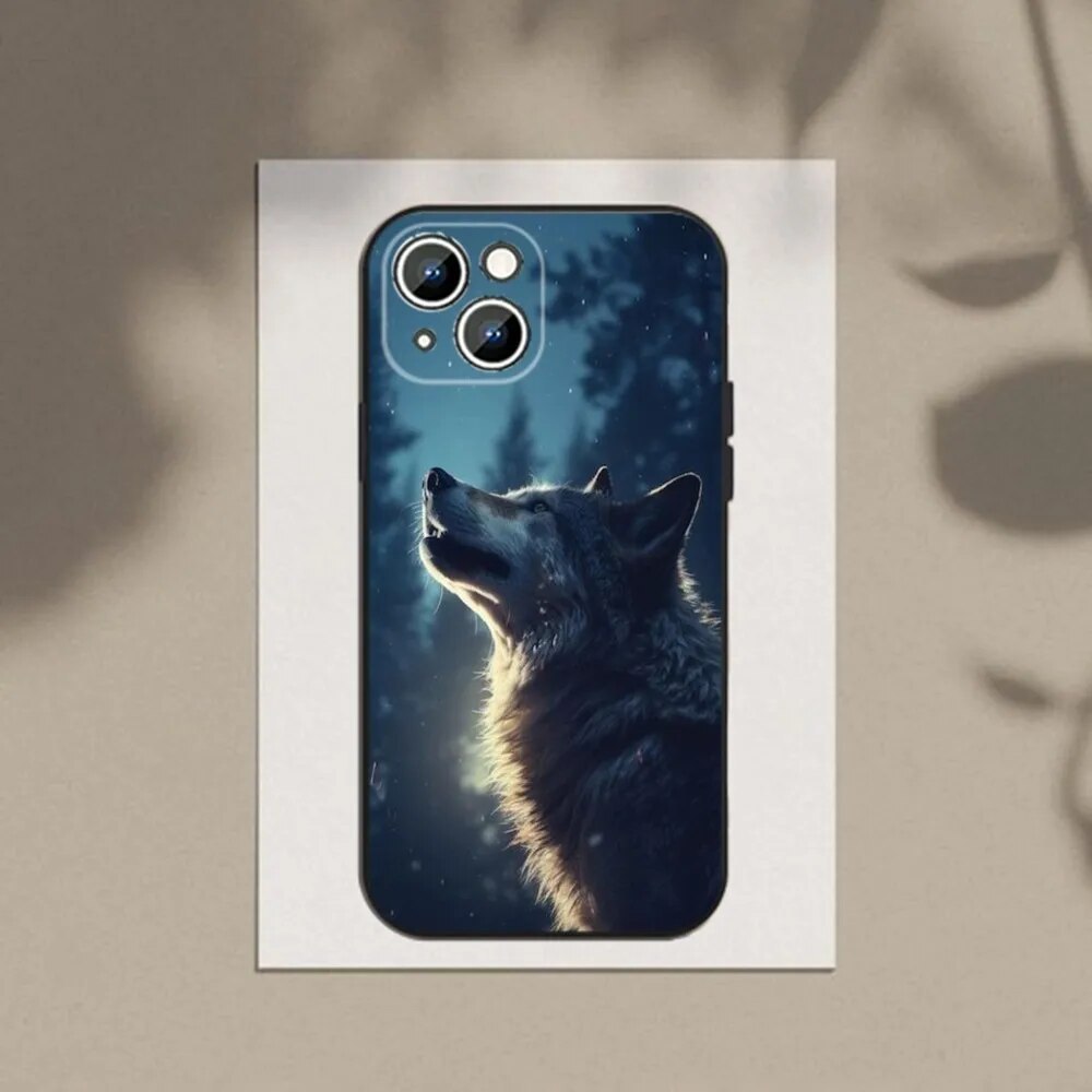 Domineering Eyes Wolf Soft Shell Phone Case