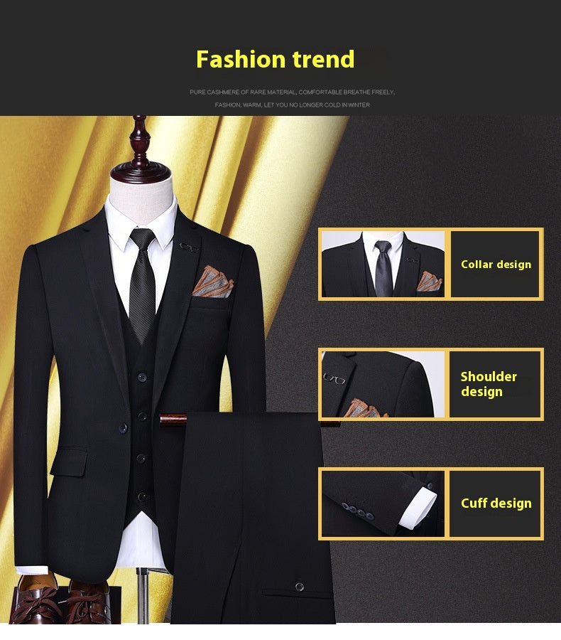 Men's Spring And Autumn Business Clothing Groom Banquet Marriage Dress