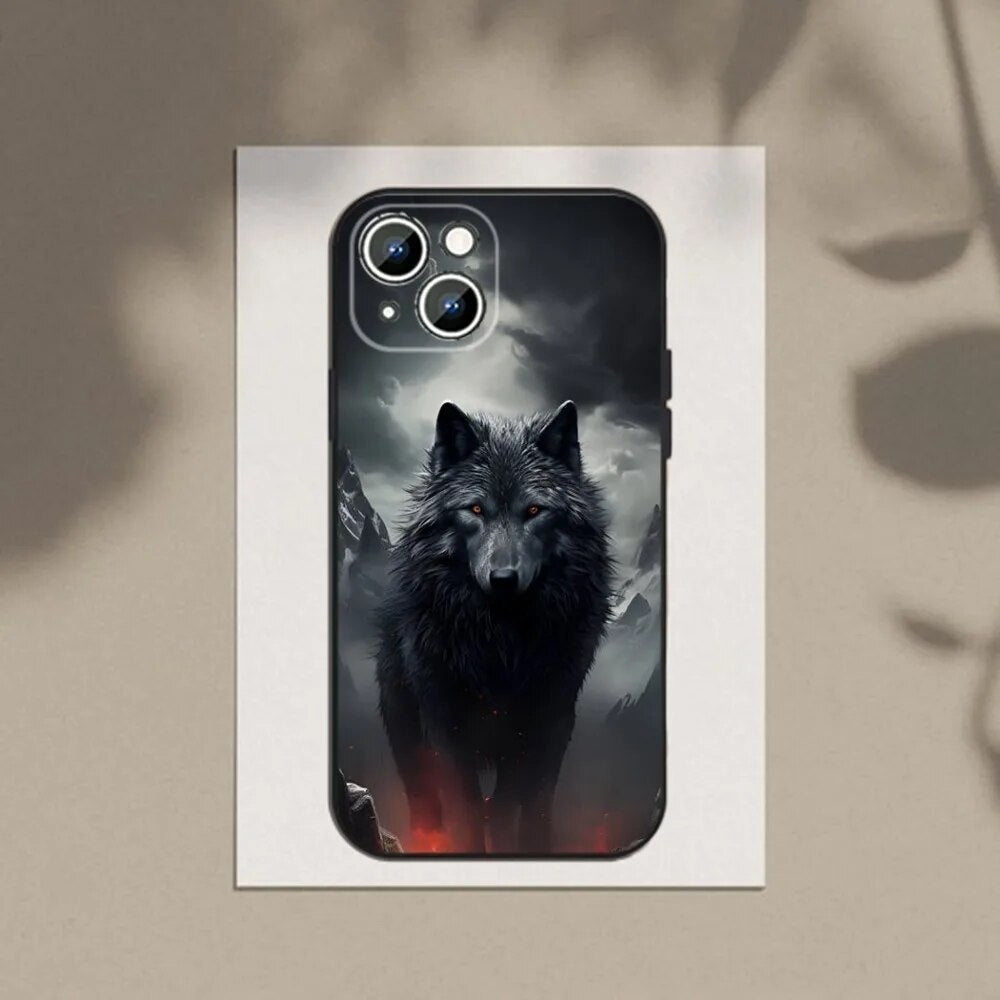 Domineering Eyes Wolf Soft Shell Phone Case