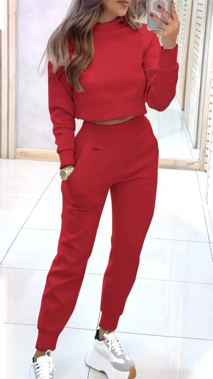 Sports Suit Fashion Pullover And Long-sleeves Short