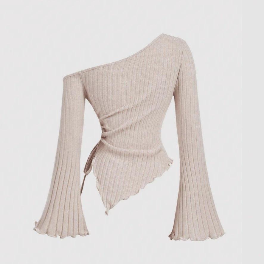 Women's Bell Sleeve Shoulder-baring Sweater