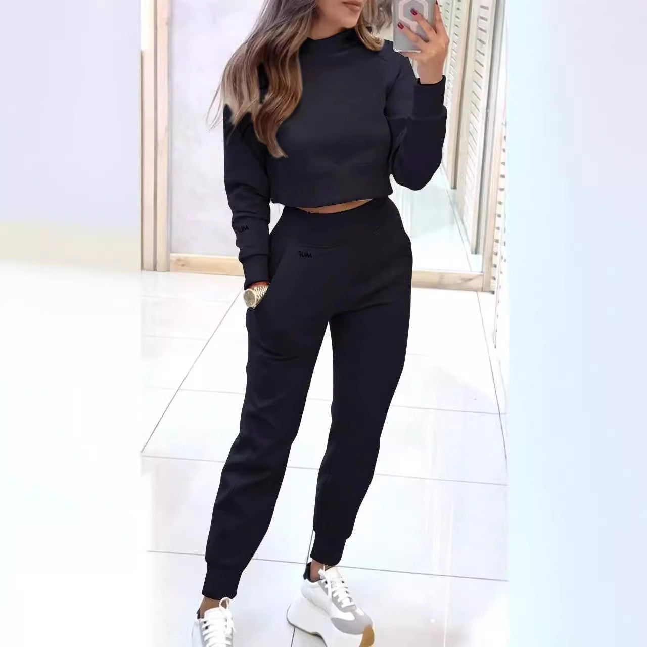 Sports Suit Fashion Pullover And Long-sleeves Short