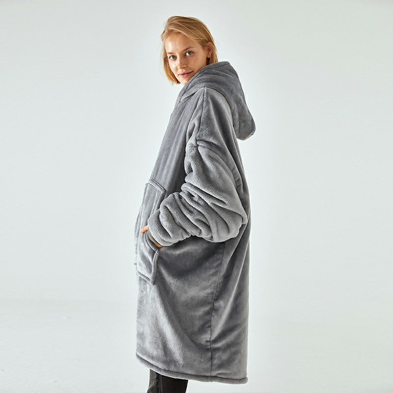 Super Wide Loose Cozy Oversized Wearable Hoodie Sweatshirt Blanket