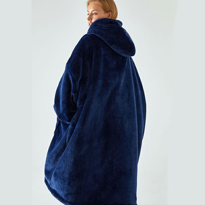 Super Wide Loose Cozy Oversized Wearable Hoodie Sweatshirt Blanket