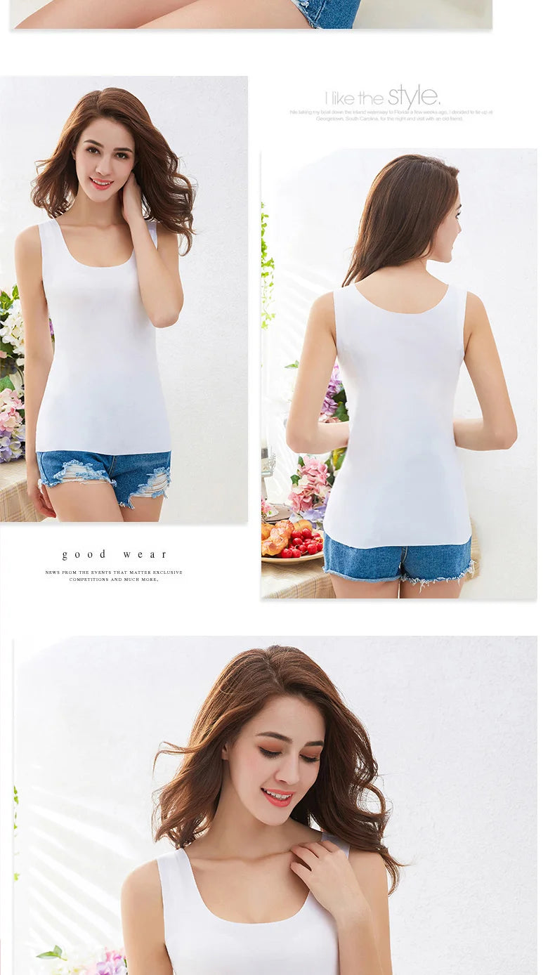 Tank Tops Soft Modal Vest Sleeveless