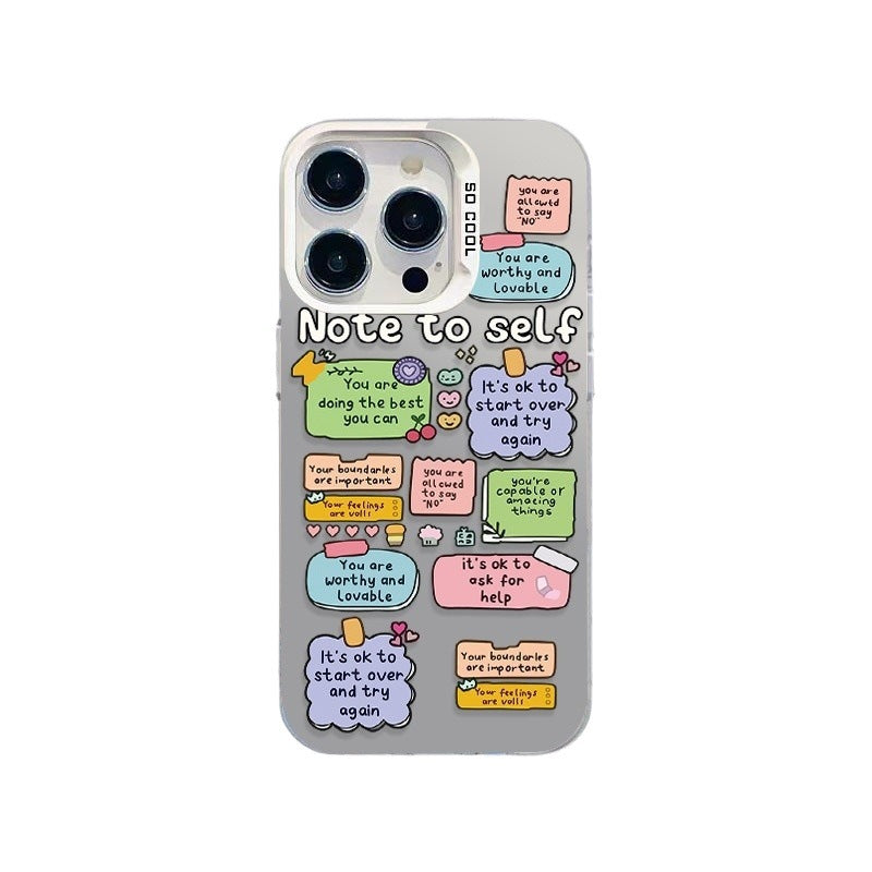 Trendy Drop-resistant English Graffiti Phone Case