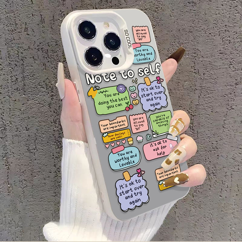 Trendy Drop-resistant English Graffiti Phone Case