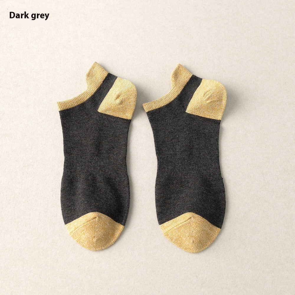 Combed Cotton Bottom Sweat-absorbing Deodorant Anti-ankle Socks Low-cut Men's Retro Waist